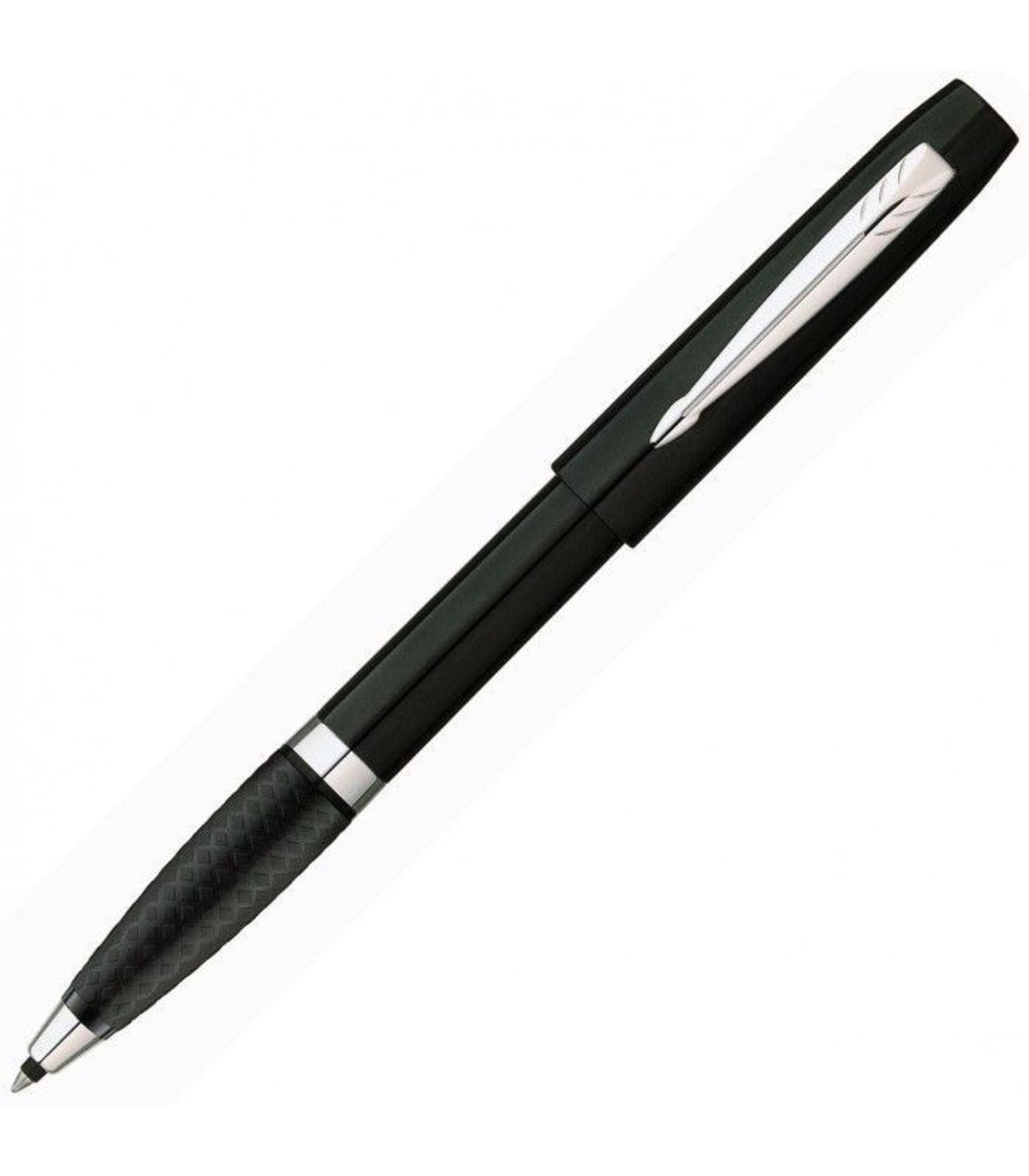 Pióro kulkowe Parker Reflex Czarny CT RB04 PARKER RB04 CZARNY. Seria Parker Reflex jako jedna z nielicznych ostała stworzona z myślą o młodym pokoleniu. Niska waga oraz długa sekcja pokryta gumą zwiększa komfort używania..jpg